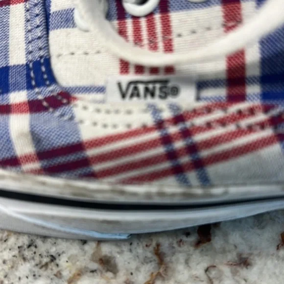 Red white and blue plaid Vans men’s size 8 - Picture 9 of 9